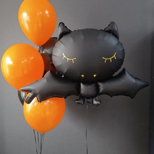 Композиция из гелиевых шаров с мышкой на Halloween