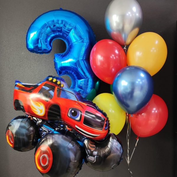 Композиция из гелиевых шаров Вспыш на 3 года