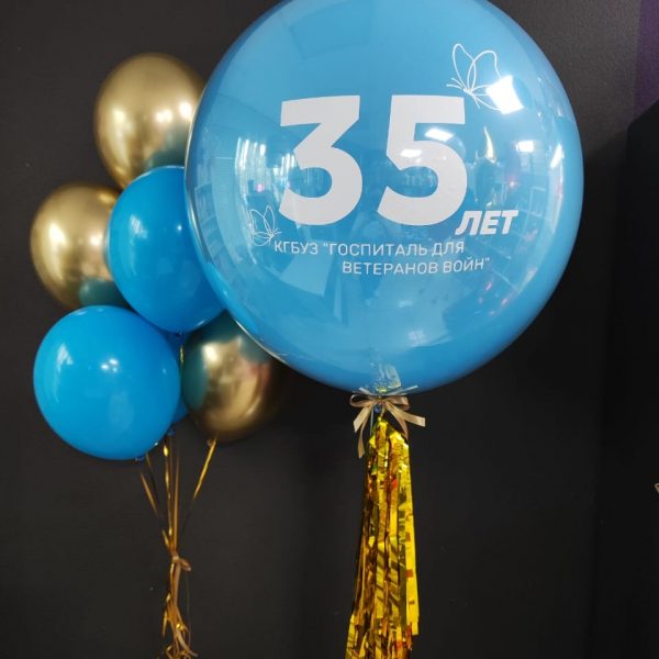 Композиция из гелиевых шаров на день рождения компании