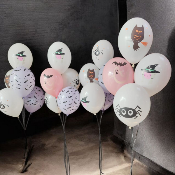 Композиция из гелиевых шаров на Halloween