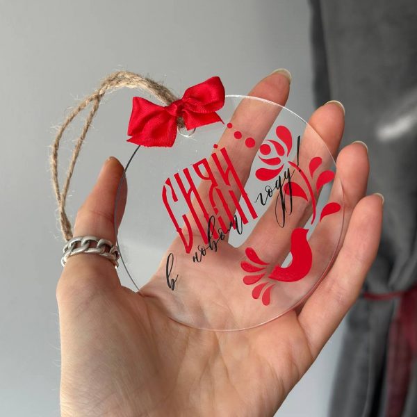 Мини 3Д открытка новогодняя в русском стиле