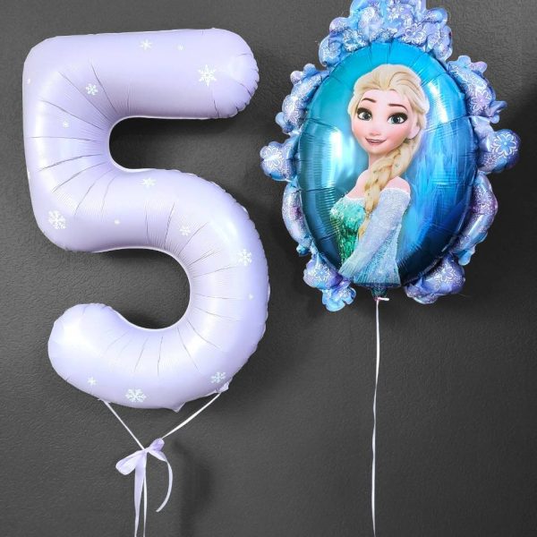 Композиция из фольгированных шаров Холодное сердце