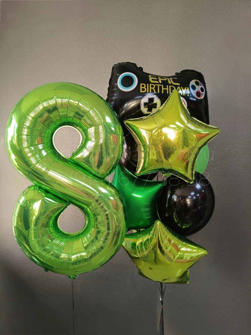 Композиция из гелиевых шаров Джойстик для мальчика 8 лет