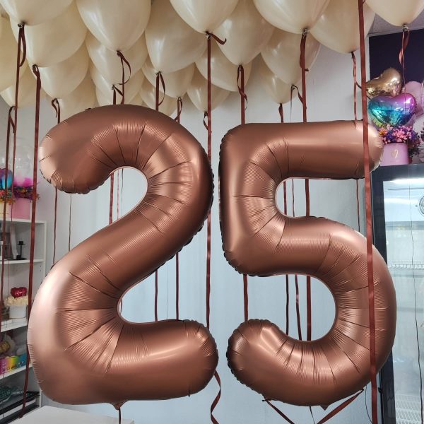 Композиция из гелиевых шаров для девушки на 25 лет